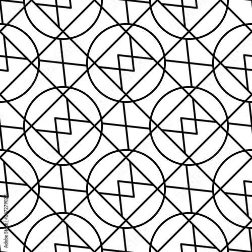 Black and white seamless geometric pattern