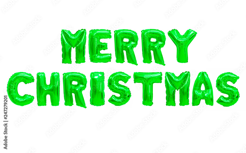 Fototapeta premium Merry christmas color green