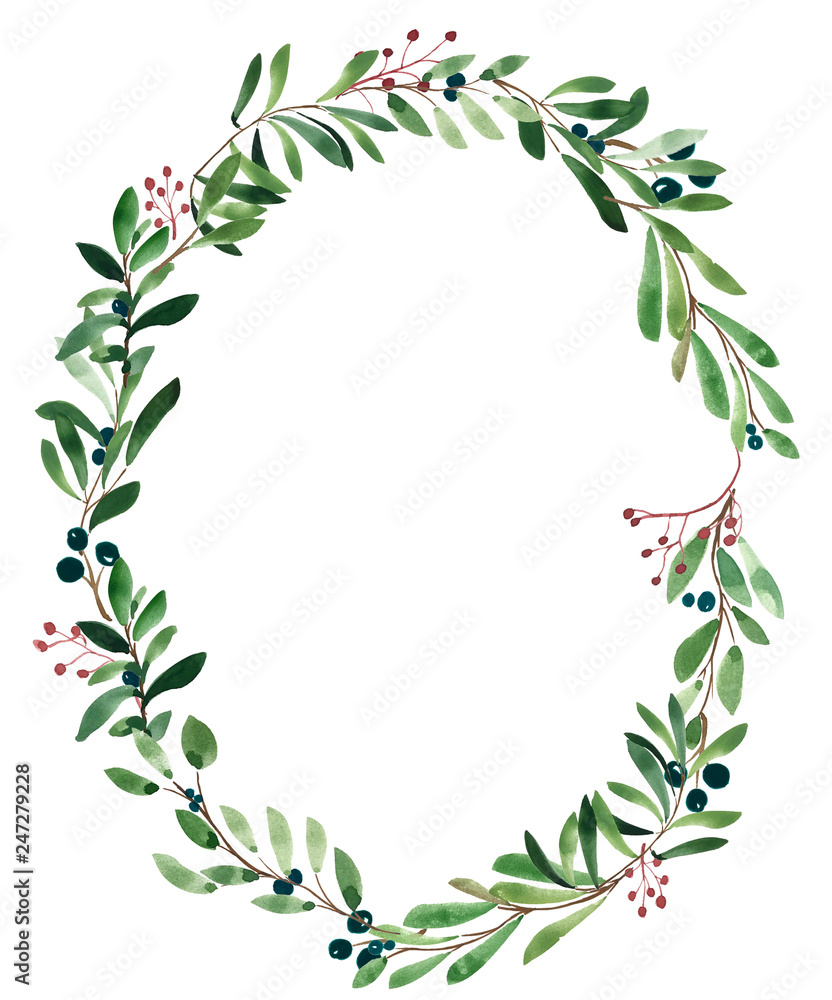 Fototapeta premium Botanic frame illustration