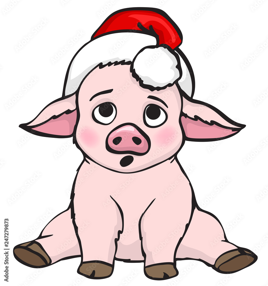 cute pig isolated on white background for design cute pig isolated on white background for design
