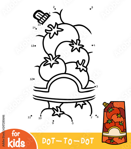 Numbers game, education dot to dot game, Ketchup pack
