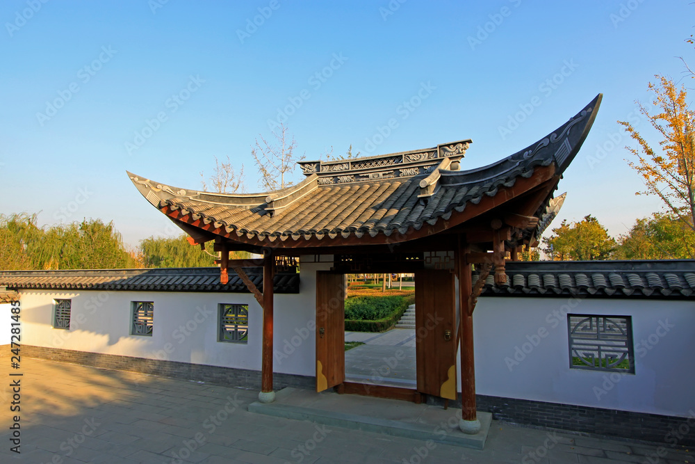 Chinese ancient building gate Chinese ancient building gate