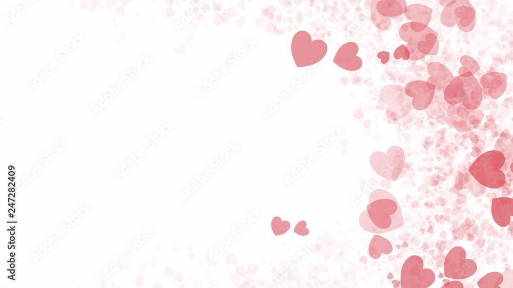 Pink heart  background with copy space in Valentine's Day , illustration