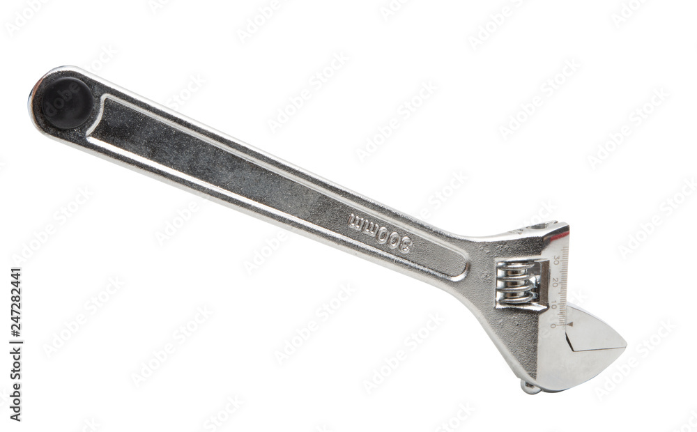adjustable wrench isolated adjustable wrench isolated
