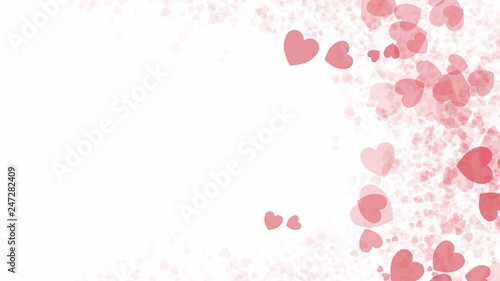 Pink heart background with copy space in Valentine's Day , illustration