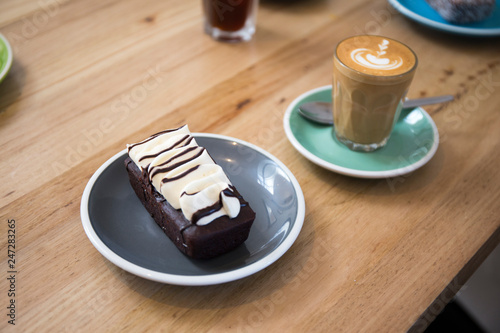 cake slice with coffee