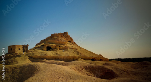 View to Gabal al-Mawta aka Mountain of the Dead, Siwa, Egypt photo
