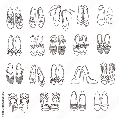 Lady's shoes illustration,