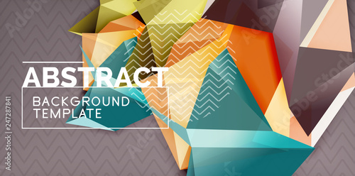 Triangular low poly background design