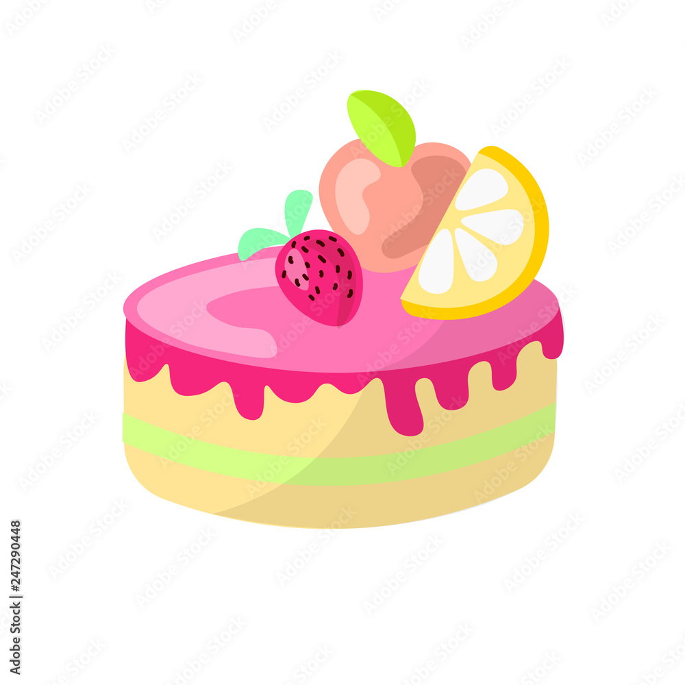 cartoon birthday cake for kids with name