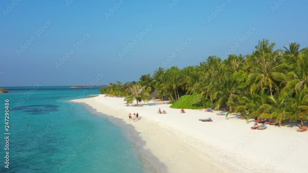 Aerial view of tropical island in the Maldives Aerial view of tropical island in the Maldives