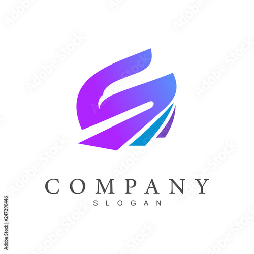 eagle letter s logo template