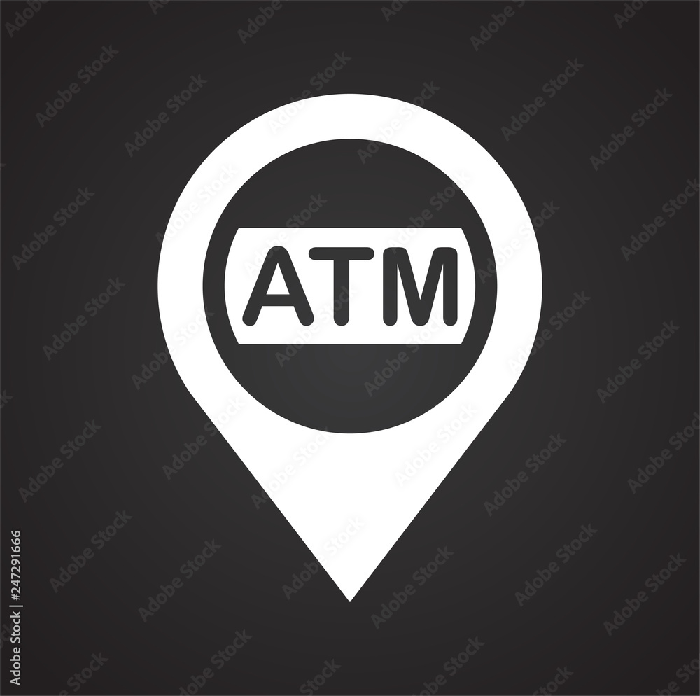 Checkpoint ATM icon on black background for graphic and web design, Modern simple vector sign. Internet concept. Trendy symbol for website design web button or mobile app Checkpoint ATM icon on black background for graphic and web design, Modern simple vector sign. Internet concept. Trendy symbol for website design web button or mobile app