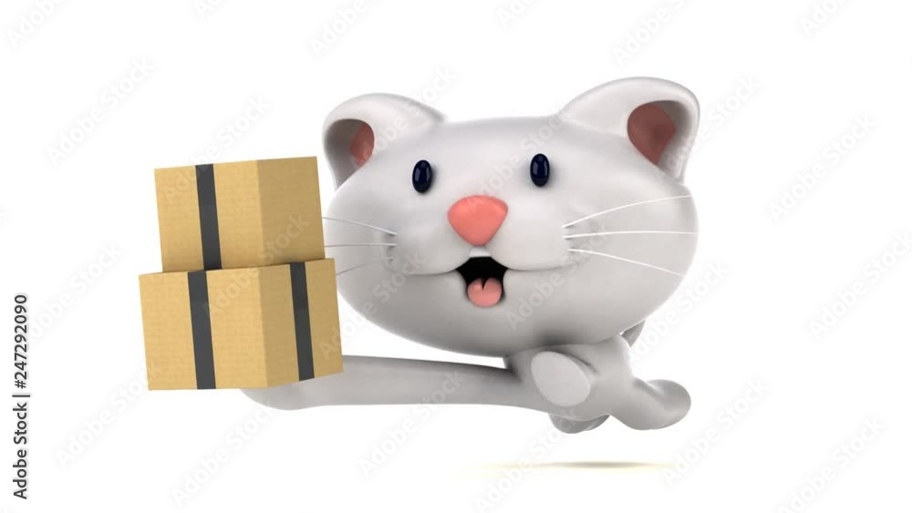 Fun cat running - 3D Animation Fun cat running - 3D Animation