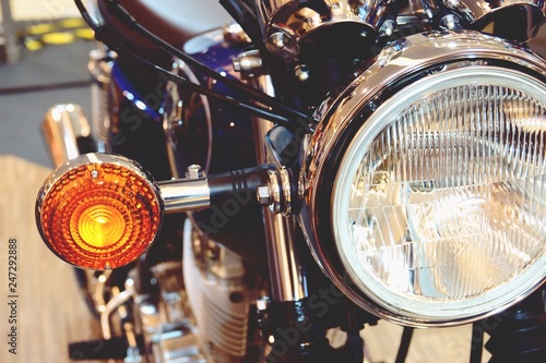 bangkok,thailand-february 1, 2019:Motor bike detail-A yamaha motorcycle was shown at seacon square bangkok shopping mall