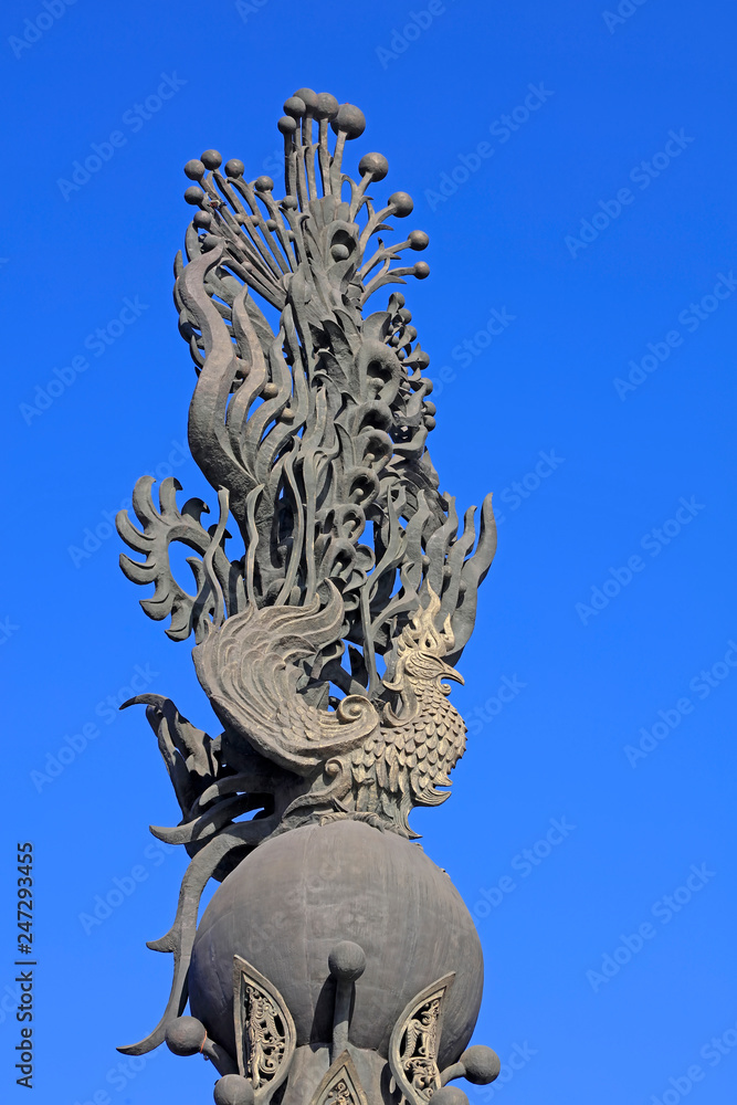 giant sculptures under blue sky, tangshan city, China