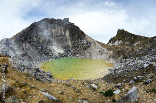 The crater of volcano Sibayak photo