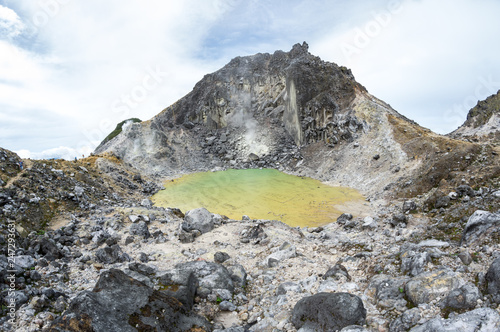 The crater of volcano Sibayak photo