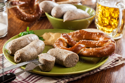 Bavarian breakfast with white sausage