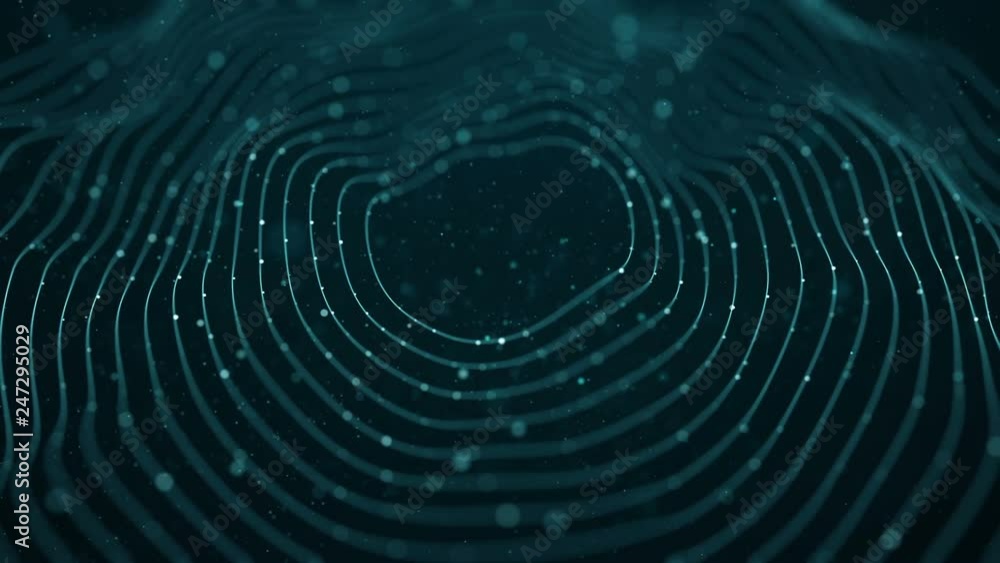 Abstract background with waves and flicker particles on waving stripes. Animation of seamless loop. Abstract background with waves and flicker particles on waving stripes. Animation of seamless loop.