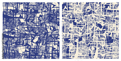 Drawing Halftone Textures Set. Hand Drawn Abstract Backgrounds. Vector Illustration