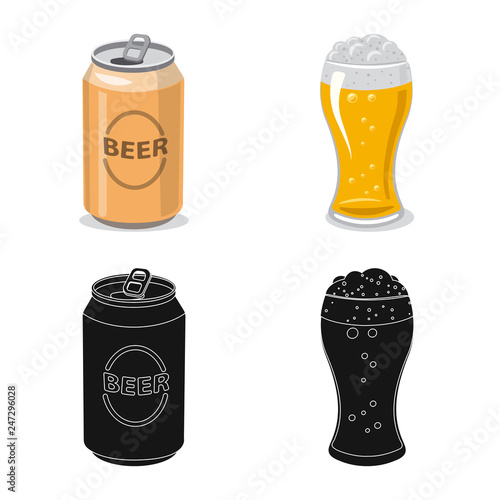 Vector design of pub and bar symbol. Set of pub and interior vector icon for stock.