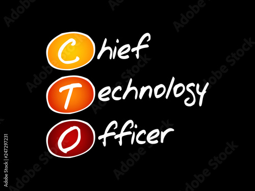 CTO - Chief Technology Officer, acronym concept background