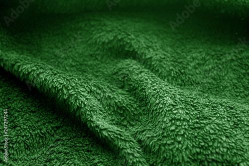 Sack cloth texture with blur effect in green color.