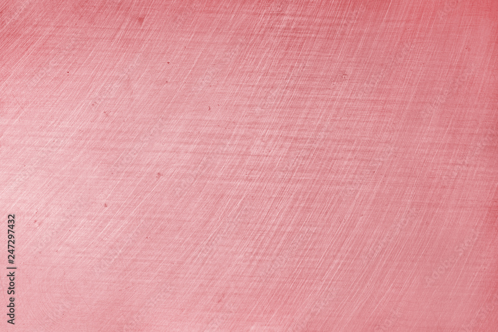 Fototapeta premium aluminium texture background with rose gold color, pattern of scratches on stainless steel.