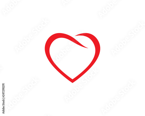 Heart Logo design vector template. Happy Valentines Day concept. Infinity Love Logotype icon