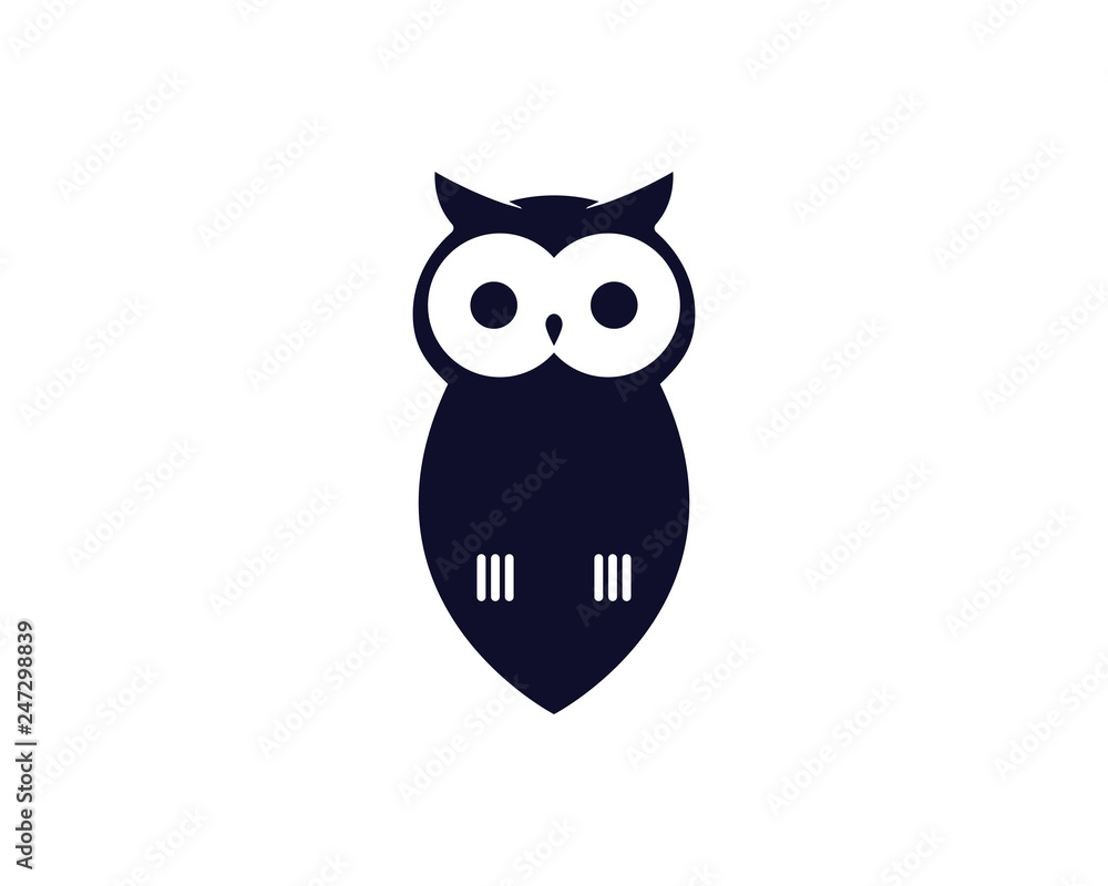 Owl logo template vector icon illustration
