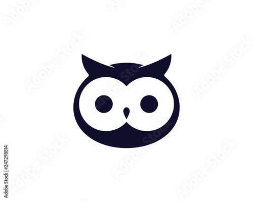 Owl logo template vector icon illustration