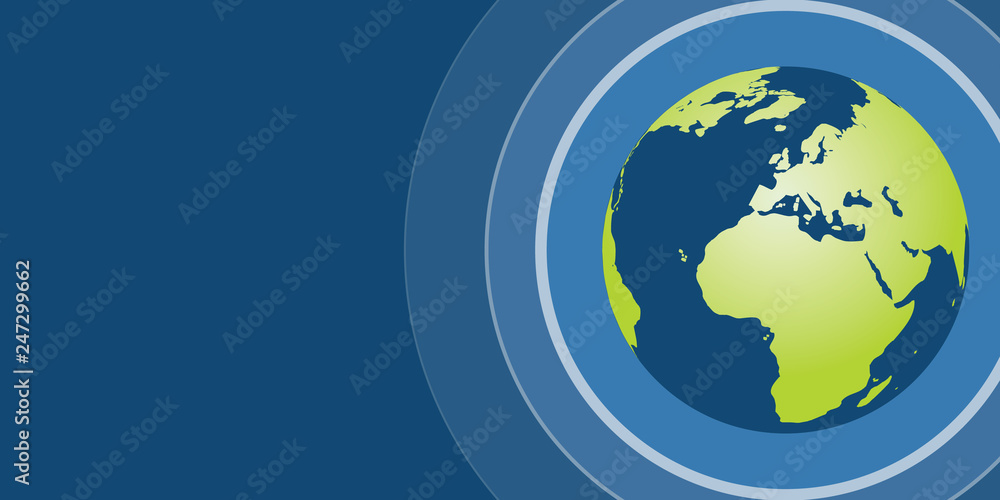 Earth Globe Design - Global Business, Technology, Globalisation Concept, Vector Template 