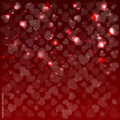 Abstract vector background with hearts