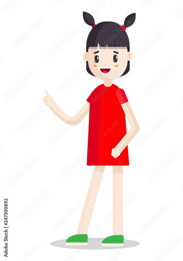 Vector drawing girls on white background Vector drawing girls on white background
