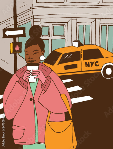 City Strolling with Hot Cocoa