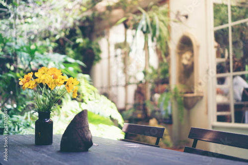 Flower vase on the table