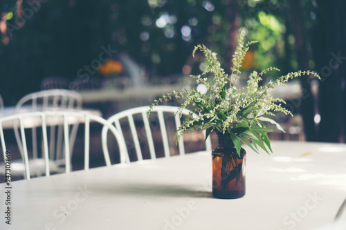 Flower vase on the table
