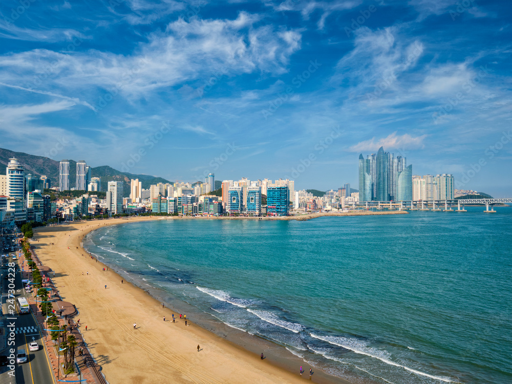 Gwangalli Beach in Busan, South Korea Gwangalli Beach in Busan, South Korea