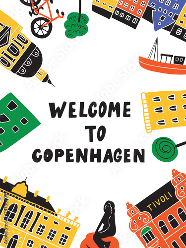 Canvas Print Welcome to Copenhagen