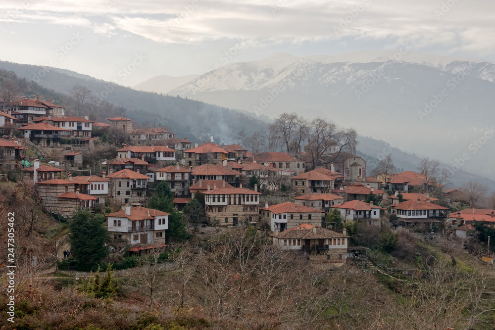 Palaios Panteleimonas traditional village on the foothills of Olympus mountain