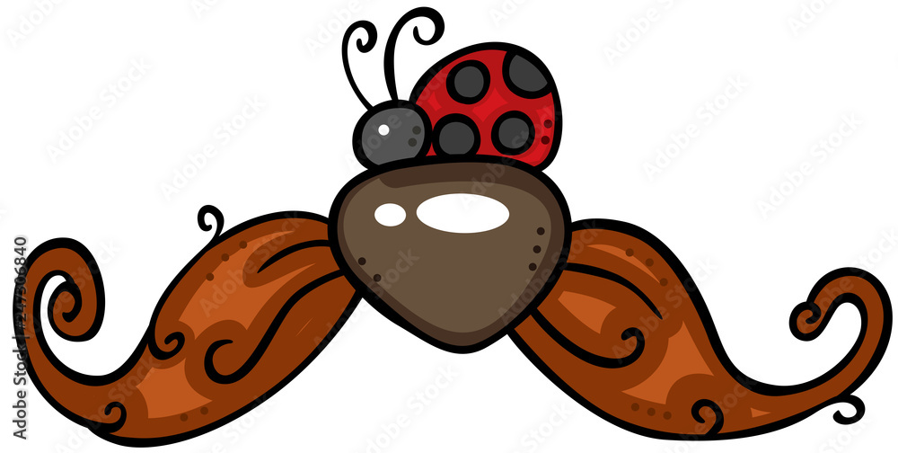 Obraz premium Biedronka na wąsach