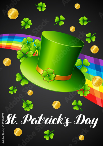 Saint Patricks Day greeting card.