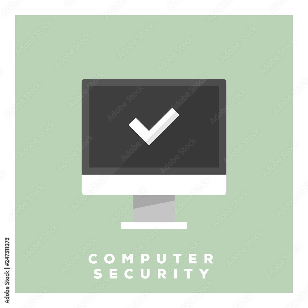 COMPUTER SECURITY ICON CONCEPT COMPUTER SECURITY ICON CONCEPT