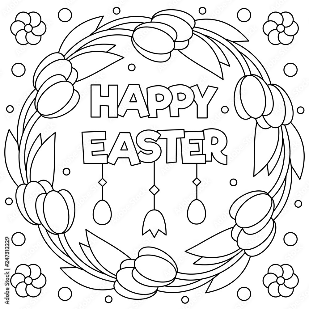 happy easter coloring pages