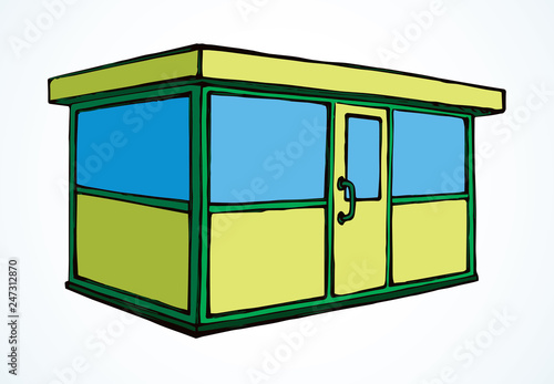 Shop stall. Vector drawing