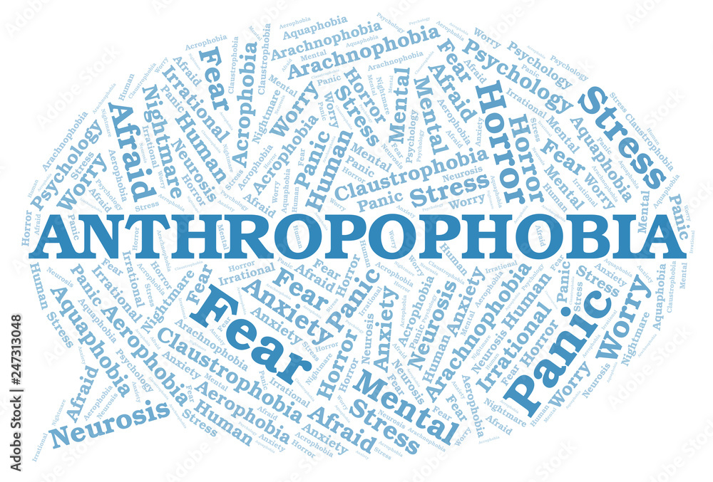 Anthropophobia word cloud.