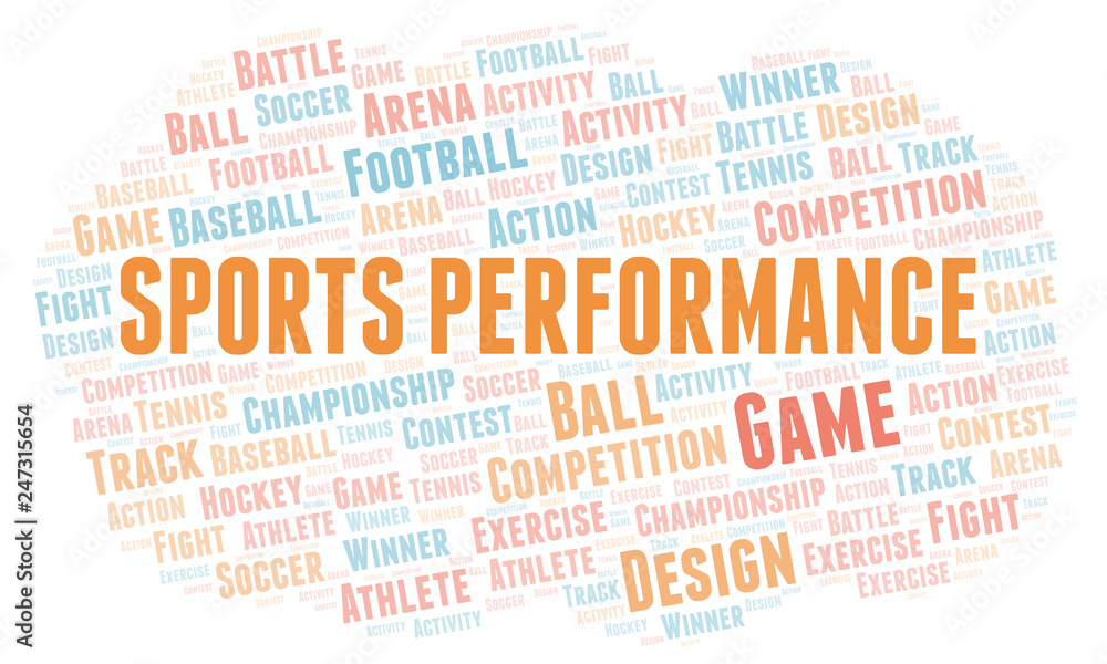 Fototapeta premium Sports Performance word cloud.
