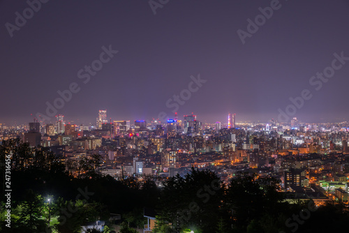 旭山公園から見る札幌市内の夜景