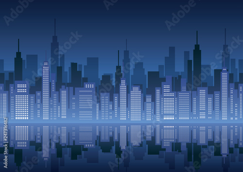 シームレスな都市のイラスト